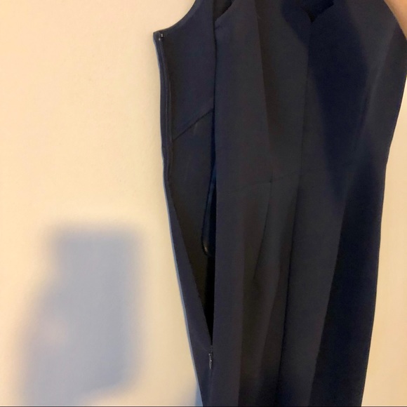 J. Crew Scalloped Trim Navy Dress - Picture 7 of 8